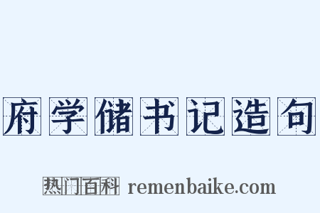 府学储书记造句是什么意思的图片
